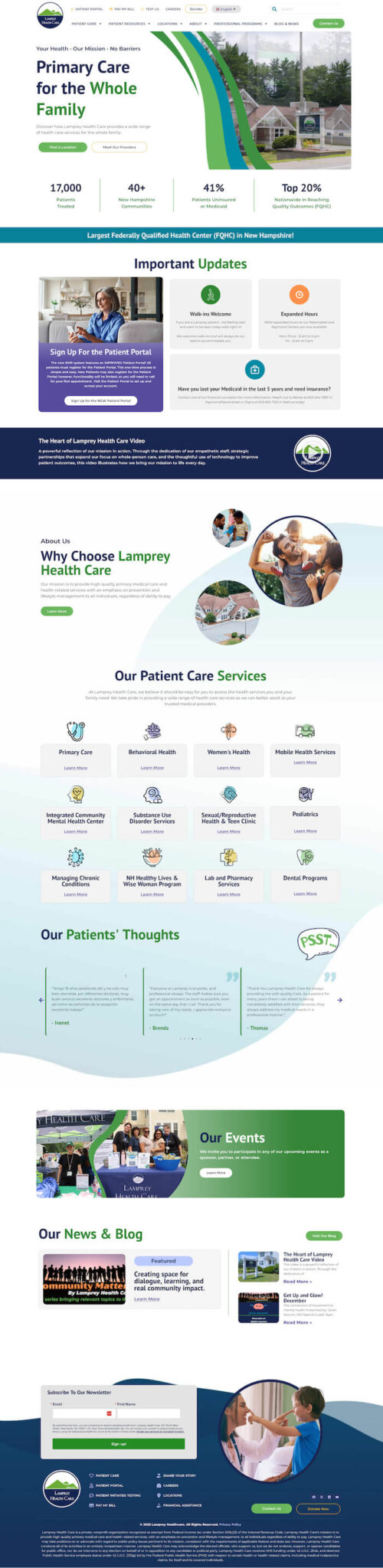 Lamprey Health website