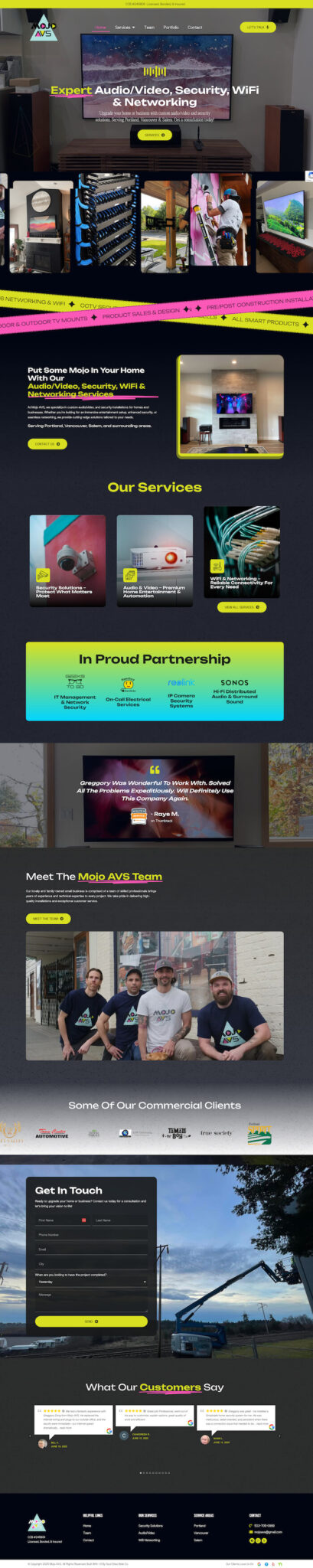 Mojo AVS • Expert Audio Video & Security website